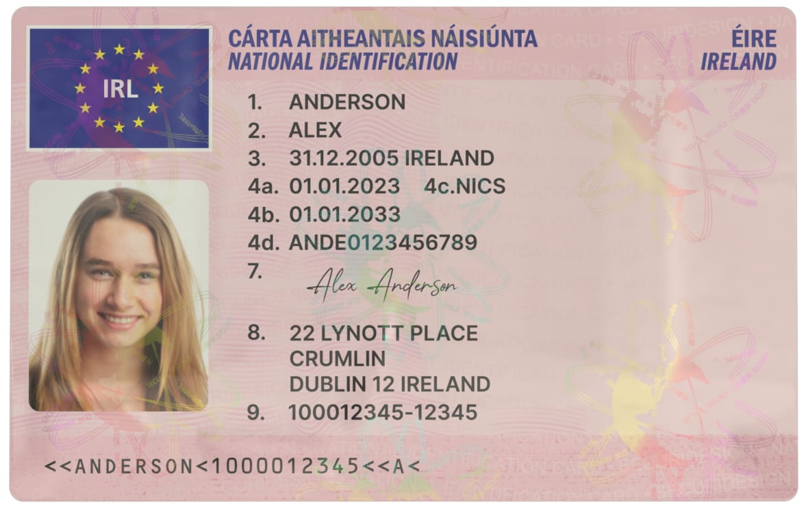 2025 National Identification Card — front view.