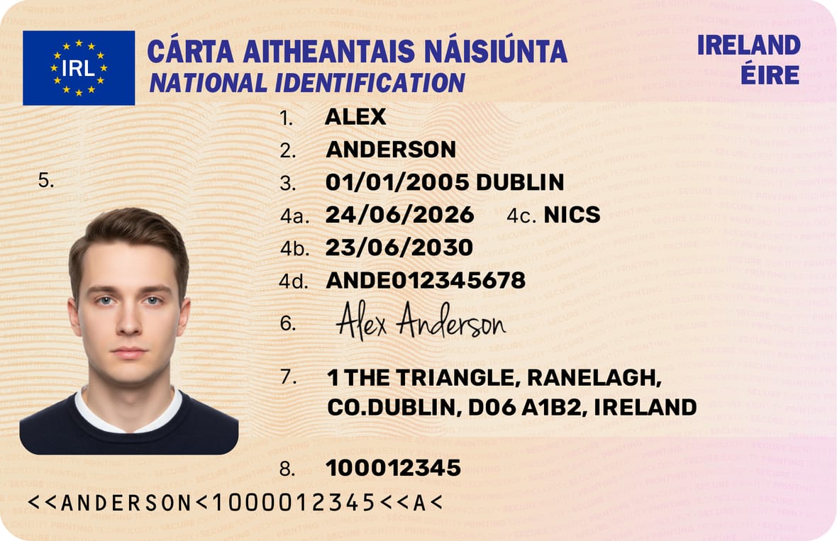 Coral National ID Card — front view.