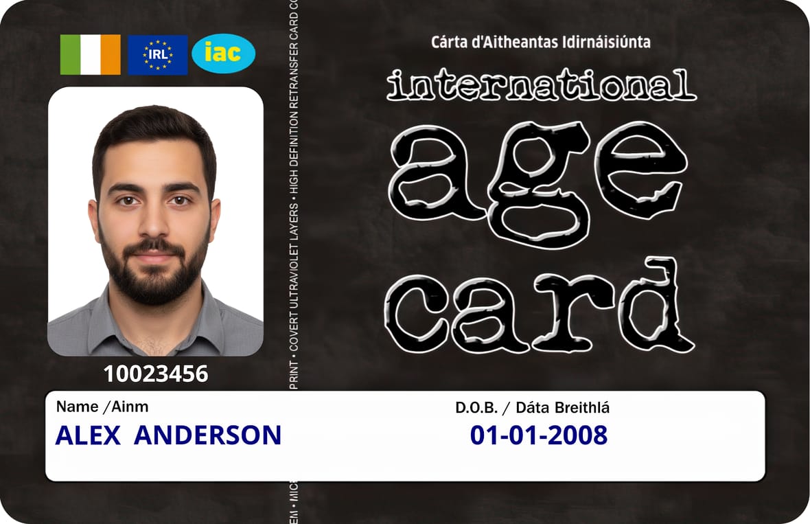 Age Card Chalkboard Edition — front view.