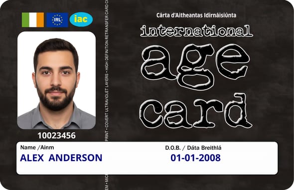 Age Card Chalkboard Edition