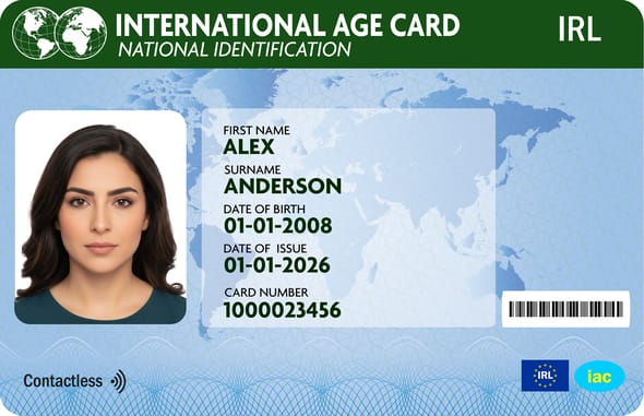 Premium International Age Card
