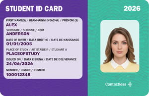 Modern Student ID Card 2026